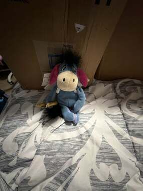 Disney Store Cupid Eeyore Valentine Mini Bean Bag Plush 9 Inch